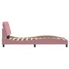 vidaXL Estructura de cama sin colch&oacute;n terciopelo rosa 100x200 cm