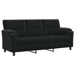 vidaXL Sof&aacute; Negro 214 x 85 x 93 cm Terciopelo