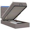 vidaXL Cama tipo otomana con colch&oacute;n y LED Topo 90 x 190 cm Tela