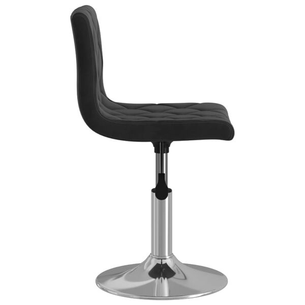 vidaXL Silla de comedor giratoria de terciopelo negro