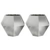 vidaXL Jardinera 2 uds. Plateado 100 x 100 x 80 cm Acero Galvanizado