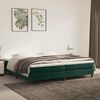 vidaXL Cama box spring con colch&oacute;n terciopelo verde oscuro 200x200 cm