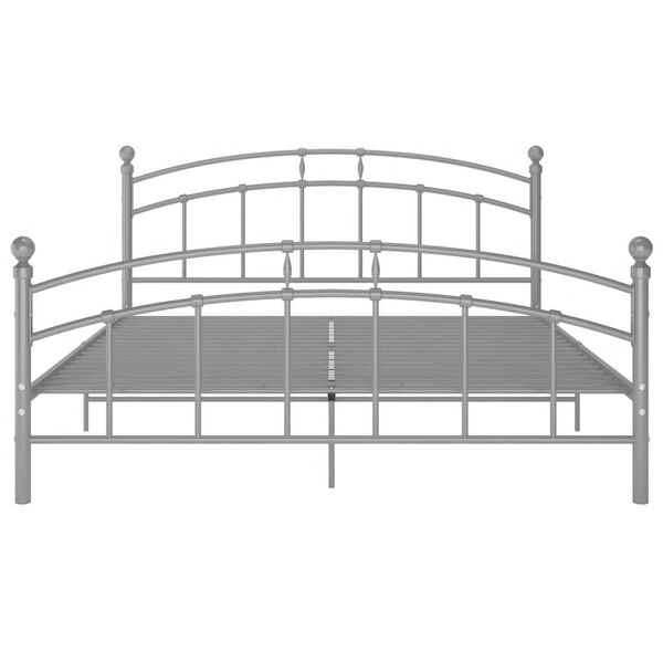 vidaXL Estructura de cama sin colchón metal gris 200x200 cm