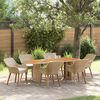 vidaXL Conjunto de Comedor de Jardín con cojín 7 pcs Beige y marrón
