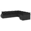 vidaXL Set de sof&aacute;s de jard&iacute;n 10 pzas cojines rat&aacute;n sint&eacute;tico negro