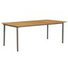 vidaXL Mesa de jard&iacute;n madera maciza de acacia y acero 200x100x72 cm