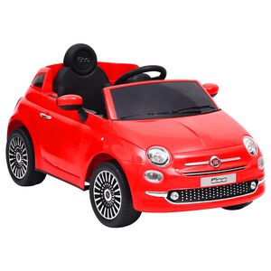 vidaXL Coche correpasillos el&eacute;ctrico Fiat 500 rojo