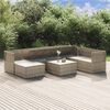 vidaXL Set de muebles de jard&iacute;n 8 pzas y cojines rat&aacute;n sint&eacute;tico gris