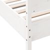 vidaXL Estructura de cama sin colch&oacute;n madera maciza blanca 90x190 cm