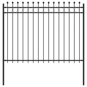 vidaXL Cerca Anillada Negro 200 x 200 cm