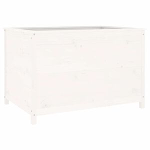 vidaXL Arriate elevado de jard&iacute;n madera de pino blanco 119,5x82,5x78cm
