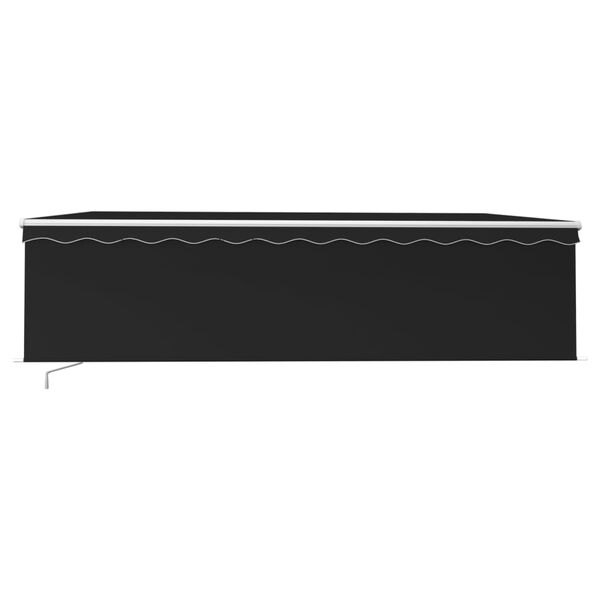 vidaXL Toldo retr&aacute;ctil manual con persiana 5x3 m gris antracita