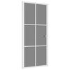 vidaXL Puerta interior vidrio EGS y aluminio blanco 93x201,5 cm