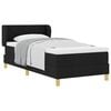 vidaXL Cama tipo Box Spring con cabecera Negro 100 x 200 cm tela