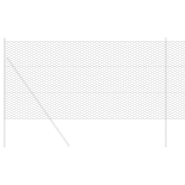 vidaXL Cerca Hexagonal Gris 1 x 100 m Acero
