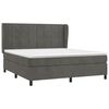 vidaXL Cama box spring con colch&oacute;n terciopelo gris oscuro 160x200 cm