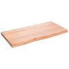 vidaXL Tablero mesa madera roble tratada marr&oacute;n claro 80x40x(2-4) cm