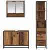 vidaXL Juego de muebles de ba&ntilde;o con caj&oacute;n 3 pcs Madera envejecida