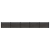vidaXL Conjunto de valla 5 uds. 872 x 105 cm WPC y Aluminio Negro