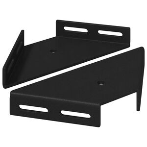 vidaXL Soporte de Esquina 2 pcs Negro 138,5 x 50,5 x 16 mm Hierro