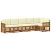 vidaXL Conjunto de sof&aacute;s de exterior 6 uds. Natural y Crema