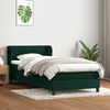 vidaXL Cama box spring con colch&oacute;n terciopelo verde oscuro 90x210 cm