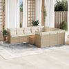 vidaXL Set de sof&aacute;s de jard&iacute;n 11pzas con cojines rat&aacute;n sint&eacute;tico beige