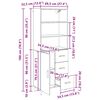 vidaXL Aparador alto con caj&oacute;n Roble Negro 69,5 x 32,5 x 180 cm