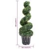 vidaXL Planta espiral de Boj artificial con macetero verde 100 cm