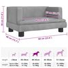 vidaXL Cama para perros de terciopelo gris claro 60x40x30 cm