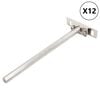 vidaXL Soportes flotantes para estantes 12uds invisibles acero carbono