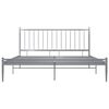 vidaXL Estructura de cama sin colch&oacute;n metal gris 180x200 cm