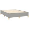 vidaXL Estructura de cama doble sin colch&oacute;n tela gris claro 135x190 cm
