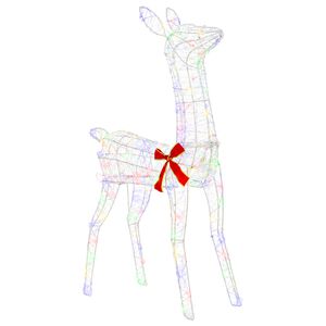 vidaXL Reno Navide&ntilde;o 3D LOVIISA 110 LED Multicolor 70 x 26 x 100 cm