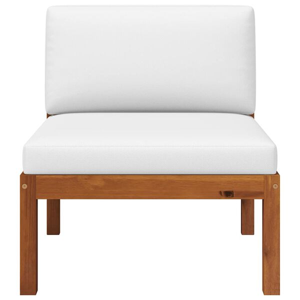 vidaXL Sof&aacute; de jard&iacute;n con cojines de madera de acacia y cuerda