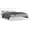 vidaXL Estructura cama sin colch&oacute;n con cabecero metal blanco 160x200cm