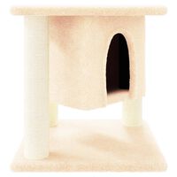 vidaXL Rascador para gatos con postes de sisal crema 37 cm