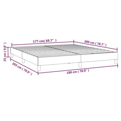 vidaXL Estructura de cama gris claro tela 180x200 cm