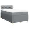 vidaXL Cama box spring con colch&oacute;n tela gris claro 120x200 cm