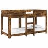 vidaXL Cama Litera para Ni&ntilde;os Roble ahumado 100 x 200 cm