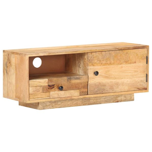 vidaXL Mueble para TV de madera de mango maciza 90x30x35 cm