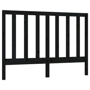 vidaXL Cabecero de cama madera maciza de pino negro 126x4x100 cm