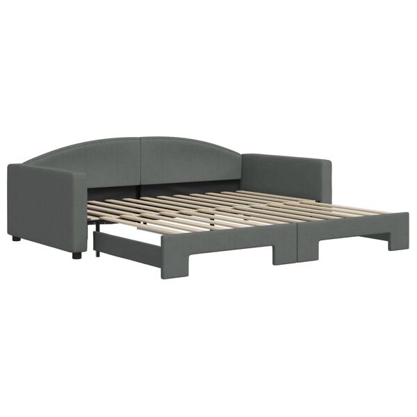 vidaXL Sofá cama nido tela gris oscuro 100x200 cm