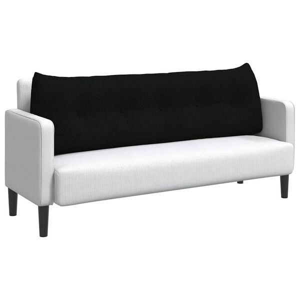 vidaXL Coj&iacute;n de Espalda Negro 160 x 24 x 50 cm tela