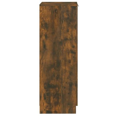vidaXL Mueble zapatero madera contrachapada roble ahumado 30x35x100 cm