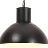 vidaXL L&aacute;mpara colgante redonda negra 25 W 48 cm E27
