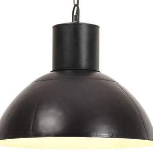 vidaXL L&aacute;mpara colgante redonda negra 25 W 48 cm E27
