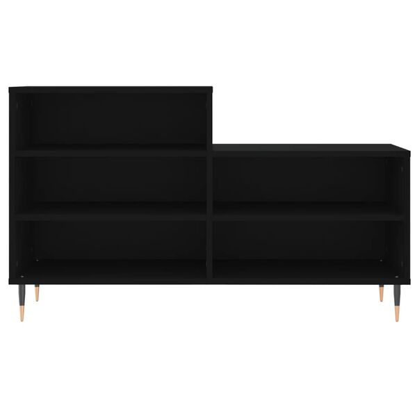 vidaXL Mueble zapatero madera contrachapada negro 102x36x60 cm