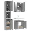 vidaXL Set de muebles de ba&ntilde;o 3 pzas madera contrachapada gris sonoma