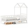 vidaXL Sof&aacute; cama madera maciza de pino blanco 80x200 cm